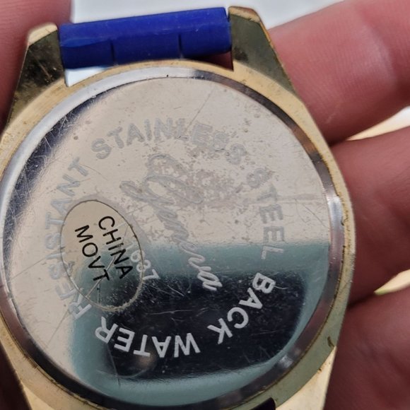 Geneva Watch Lot of 5 Blue Green Silicone Bands Untested No Batteries For Parts - Picture 7 of 15